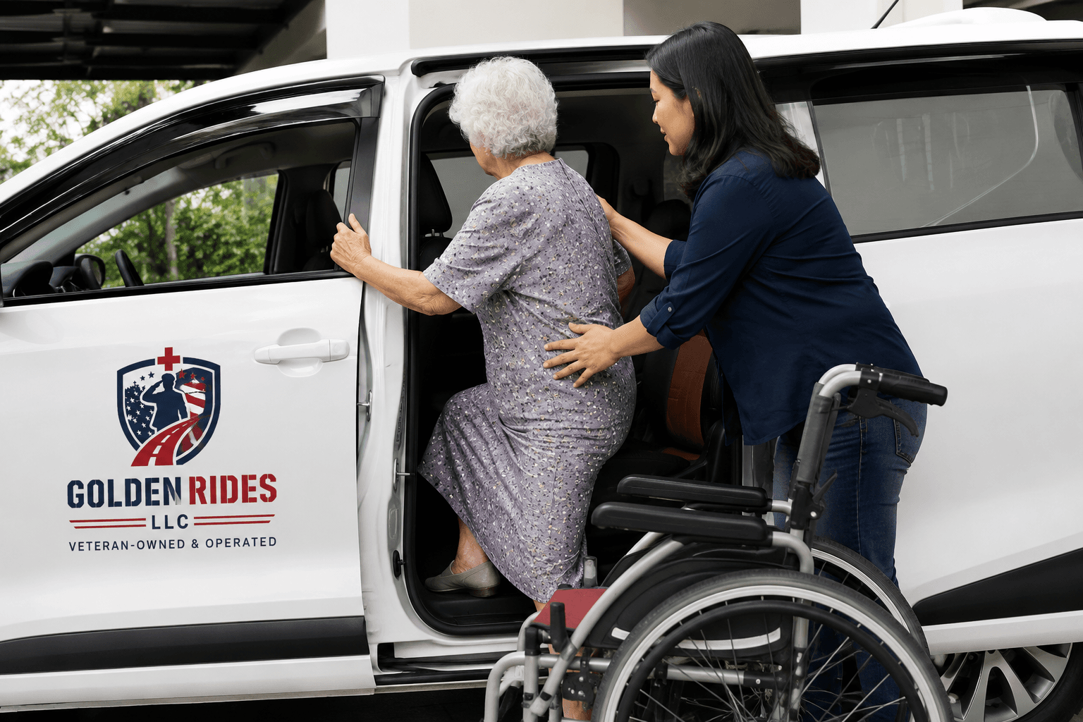 Inside Golden Rides LLC accessible van